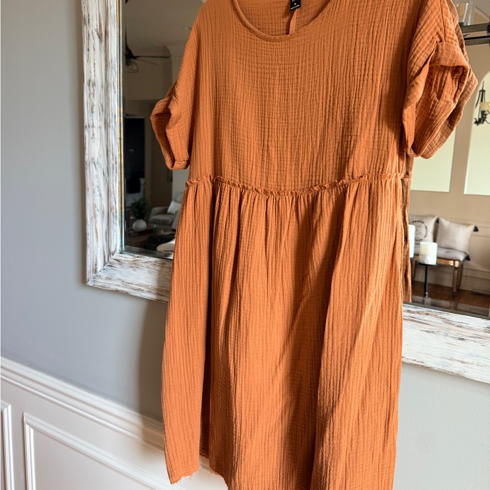 Orange Casual Dress